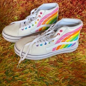 rainbow platform vans